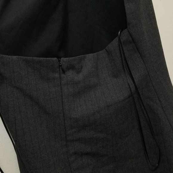 NWT PINSTRIPE GRAY MINI TIE DRESS - Picture 8 of 8